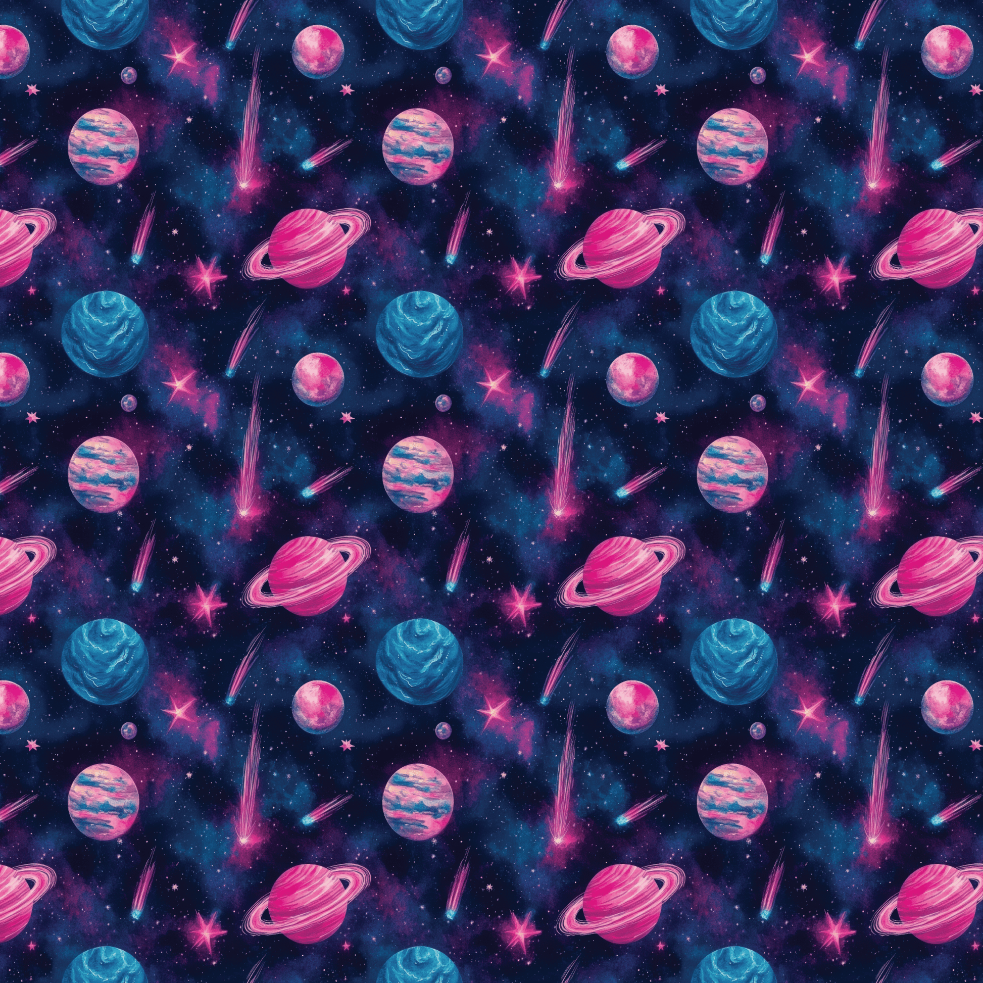 P1189 | Pink Planets Pattern Acrylic Sheets - CMB Pattern Acrylic