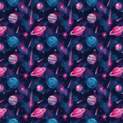 P1189 | Pink Planets Pattern Acrylic Sheets - CMB Pattern Acrylic