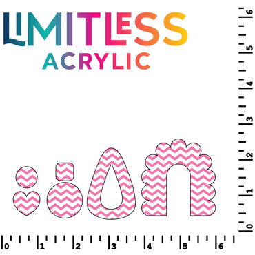 P1190 | Pink Chevron Pattern Acrylic Sheets - CMB Pattern Acrylic