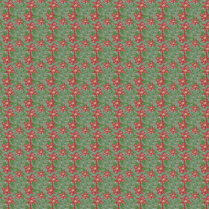 P1192 | Pointsettia On Green Pattern Acrylic Sheets - CMB Pattern Acrylic