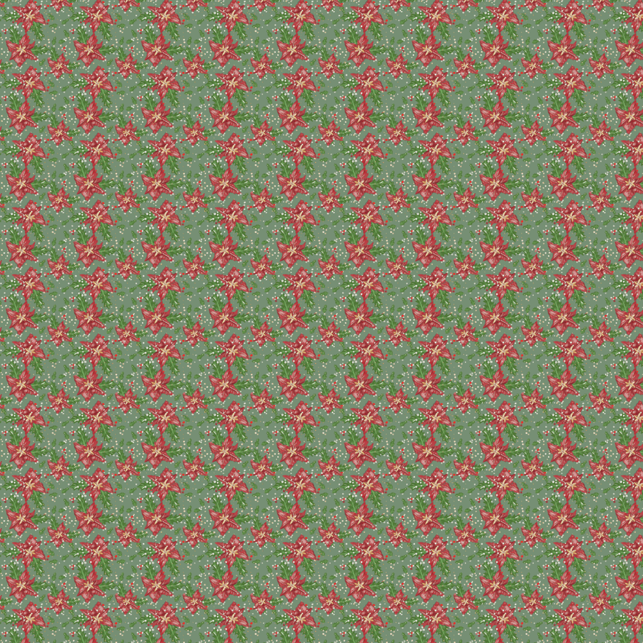 P1192 | Pointsettia On Green Pattern Acrylic Sheets - CMB Pattern Acrylic