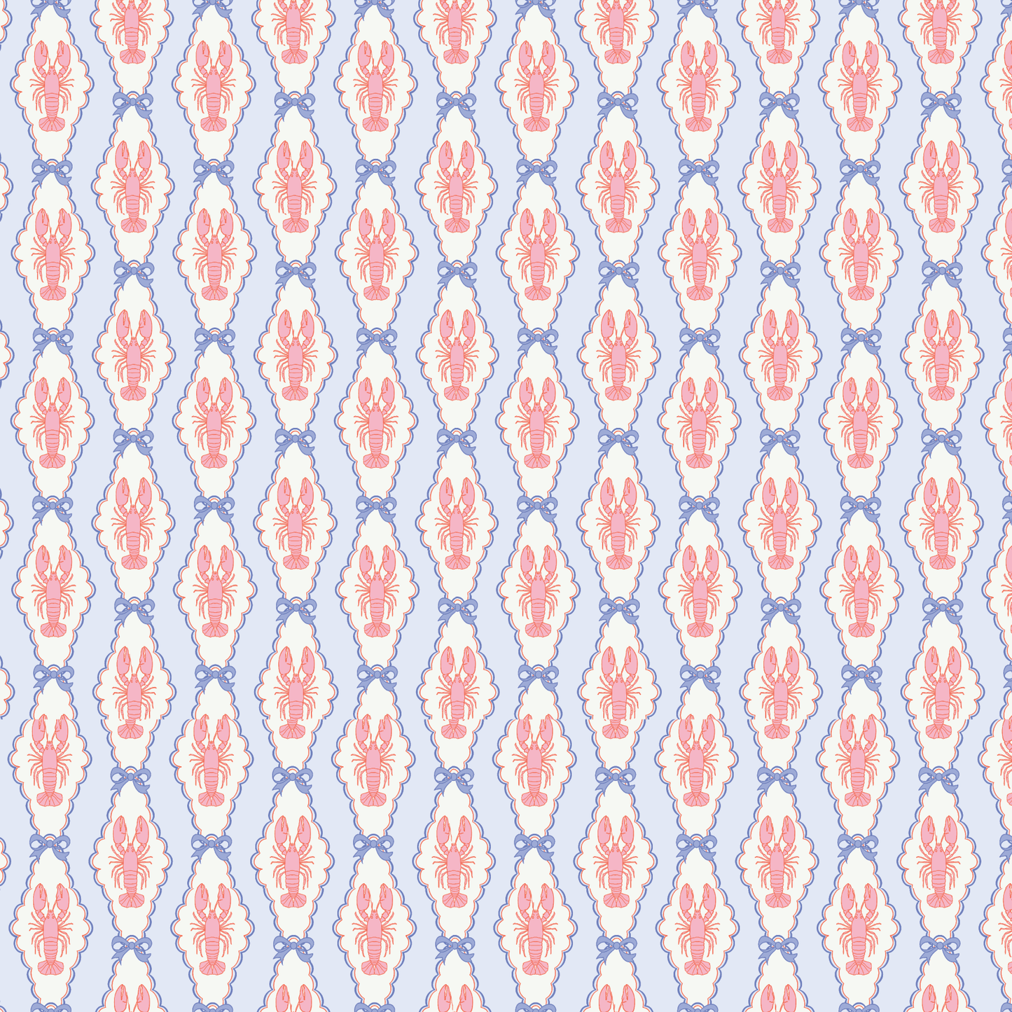 P1193 | Preppy Coastal Lobster Pattern Acrylic Sheets - CMB Pattern Acrylic