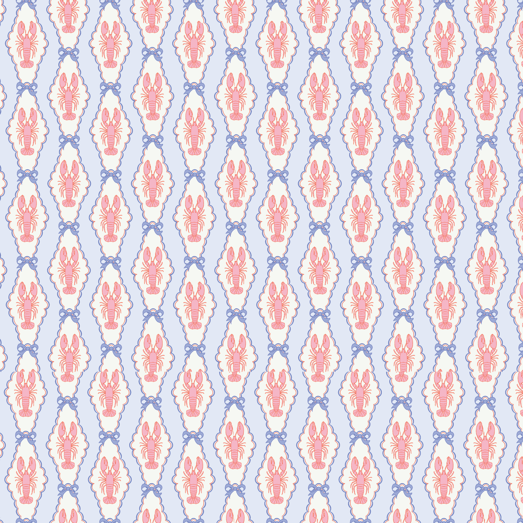 P1193 | Preppy Coastal Lobster Pattern Acrylic Sheets - CMB Pattern Acrylic