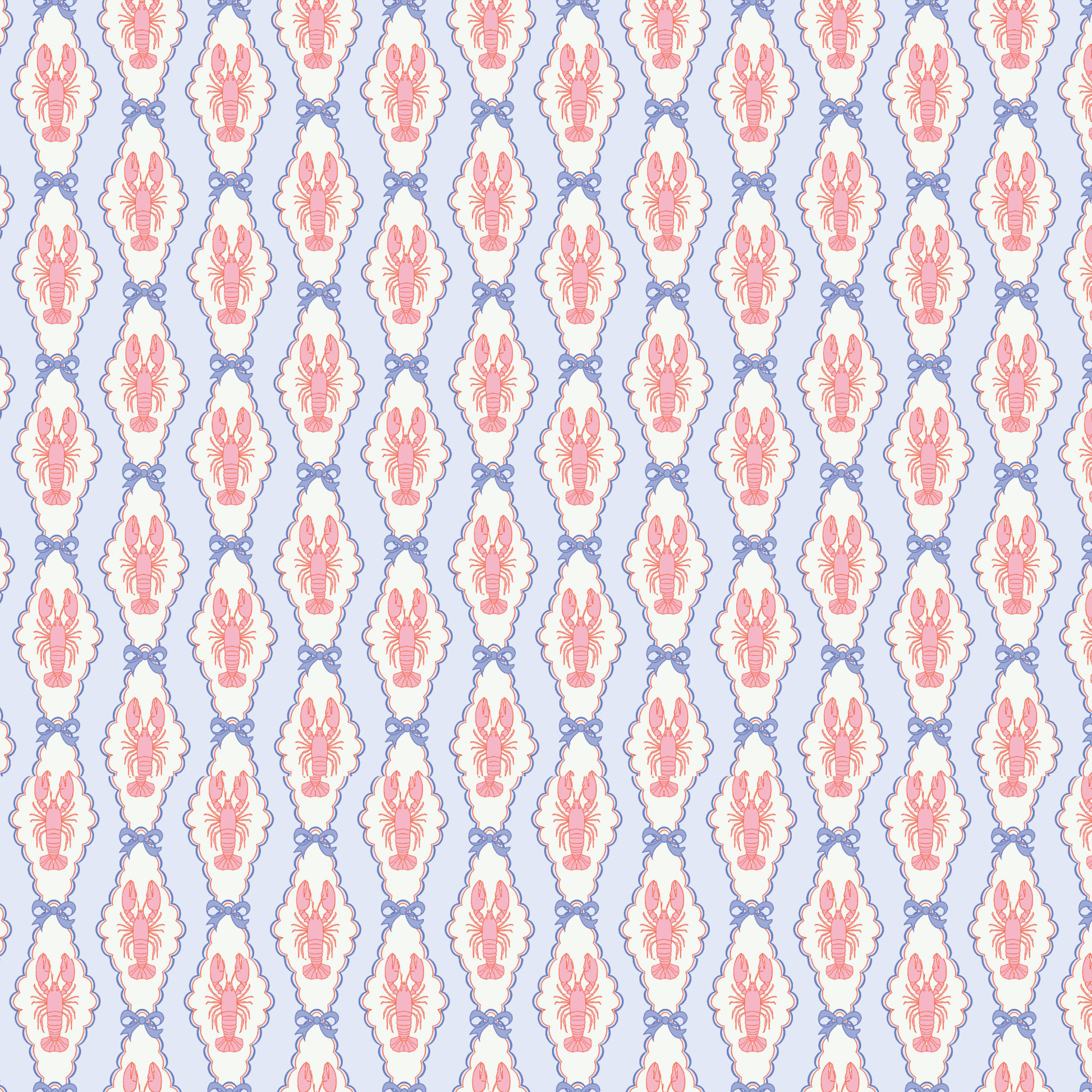 P1193 | Preppy Coastal Lobster Pattern Acrylic Sheets - CMB Pattern Acrylic