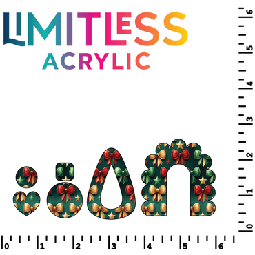 P1199 | Realistic Christmas Bows Pattern Acrylic Sheets - CMB Pattern Acrylic