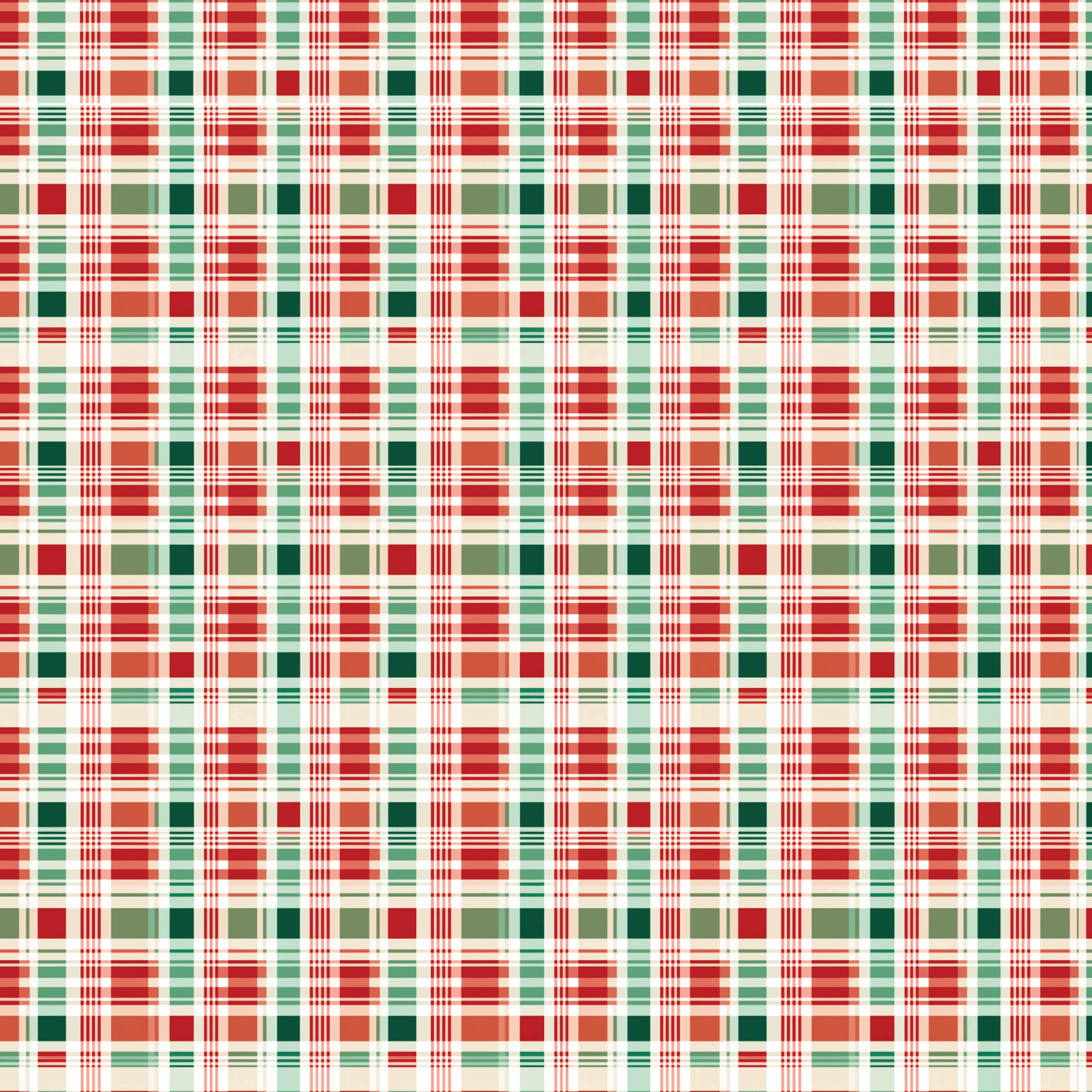 P1200 | Red & green Plaid - ish Christmas Pattern Acrylic Sheets - CMB Pattern Acrylic