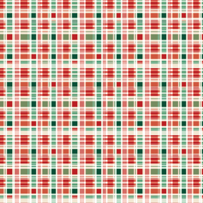 P1200 | Red & green Plaid - ish Christmas Pattern Acrylic Sheets - CMB Pattern Acrylic