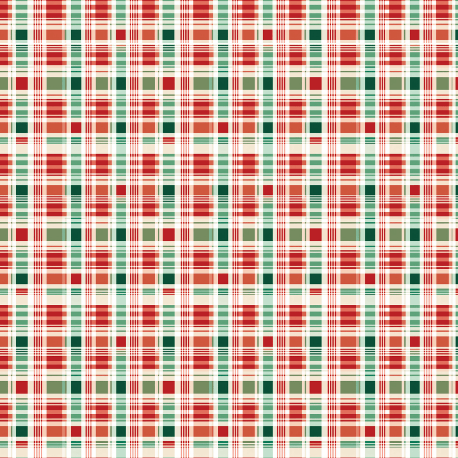 P1200 | Red & green Plaid - ish Christmas Pattern Acrylic Sheets - CMB Pattern Acrylic