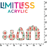 P1200 | Red & green Plaid - ish Christmas Pattern Acrylic Sheets - CMB Pattern Acrylic
