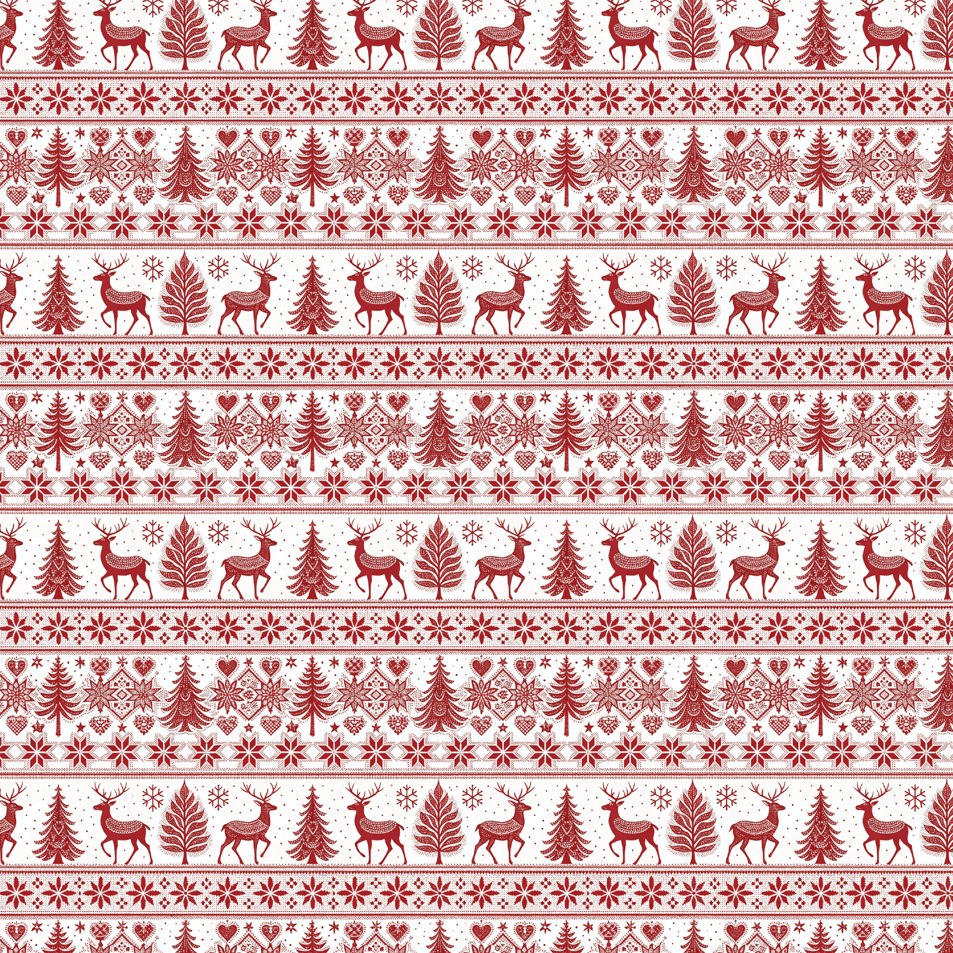P1204 | Red Nordic Winter Pattern Acrylic Sheets - CMB Pattern Acrylic