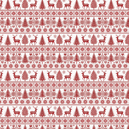 P1204 | Red Nordic Winter Pattern Acrylic Sheets - CMB Pattern Acrylic