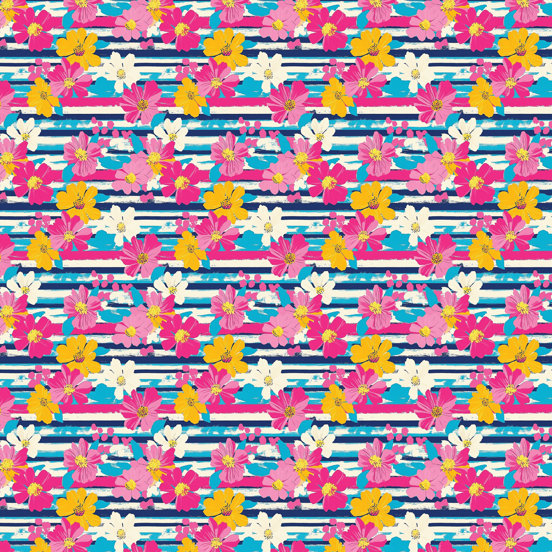 P1205 | Retro Floral 1 Pattern Acrylic Sheets - CMB Pattern Acrylic