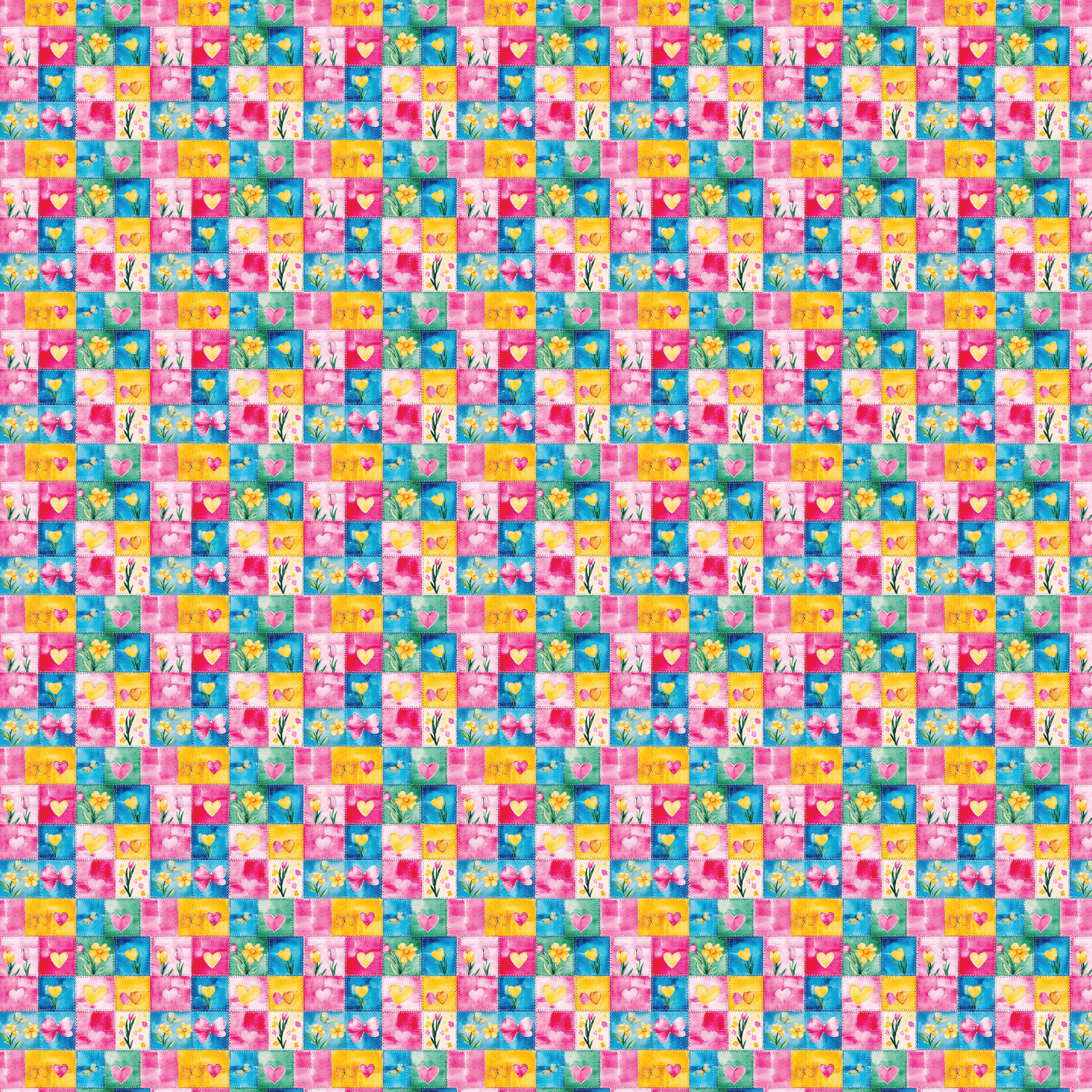 P1209 | Spring Patchwork 1 Pattern Acrylic Sheets - CMB Pattern Acrylic