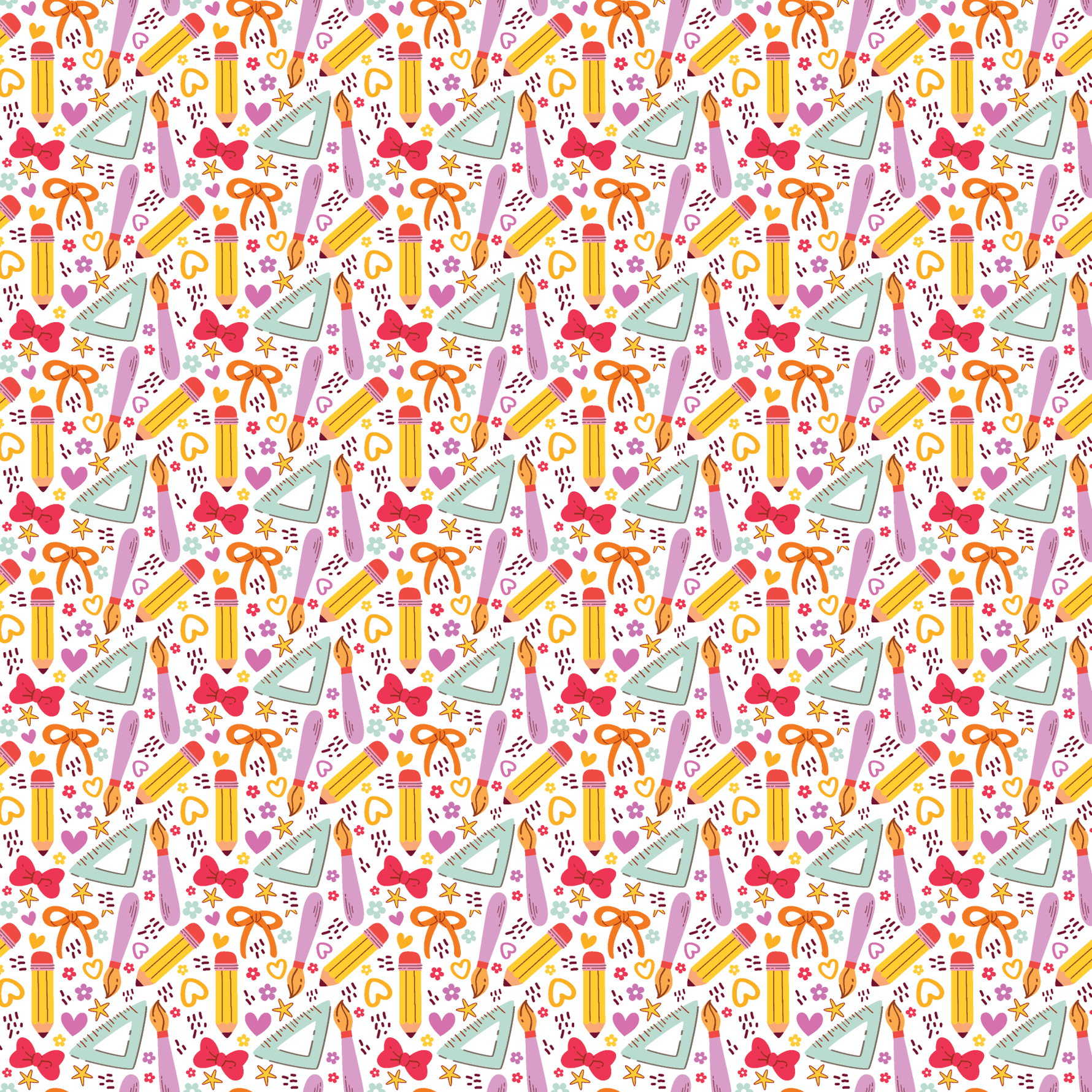 P1213 | Back To School Love Pattern Acrylic Sheets - CMB Pattern Acrylic
