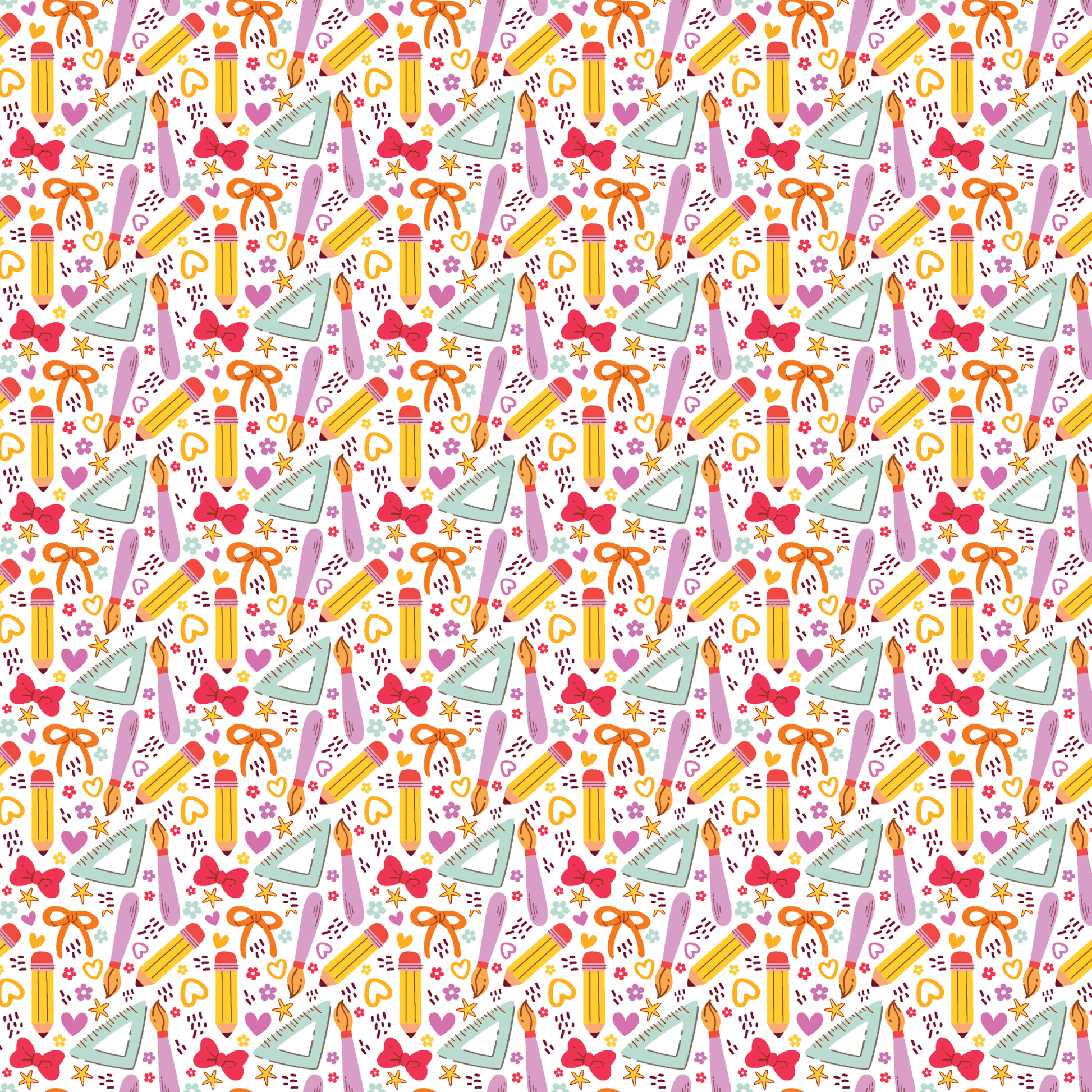 P1213 | Back To School Love Pattern Acrylic Sheets - CMB Pattern Acrylic