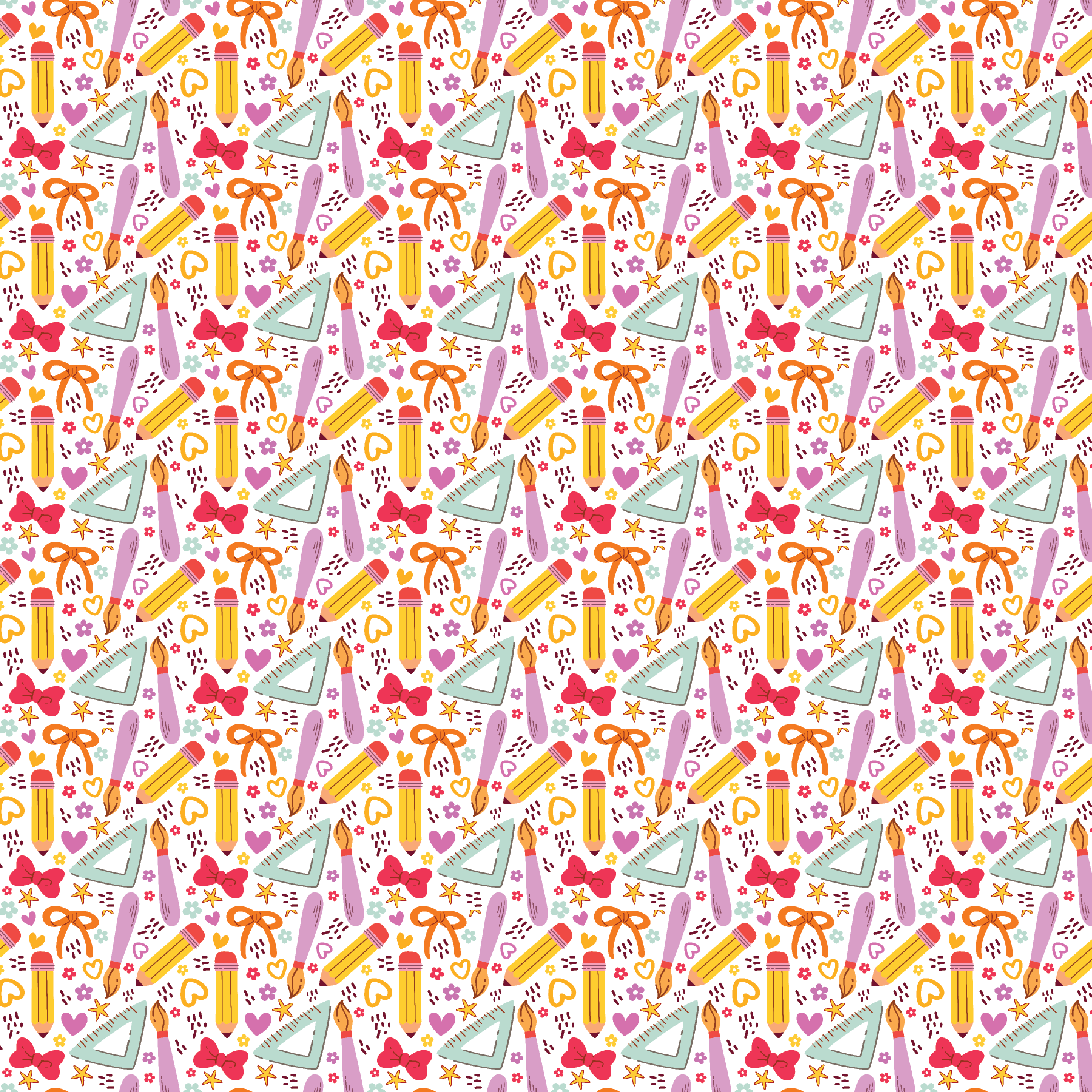 P1213 | Back To School Love Pattern Acrylic Sheets - CMB Pattern Acrylic