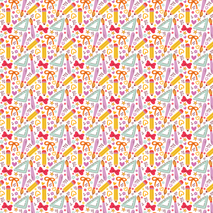 P1213 | Back To School Love Pattern Acrylic Sheets - CMB Pattern Acrylic