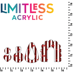 P1214 | Cherry Stripes Pattern Acrylic Sheets - CMB Pattern Acrylic