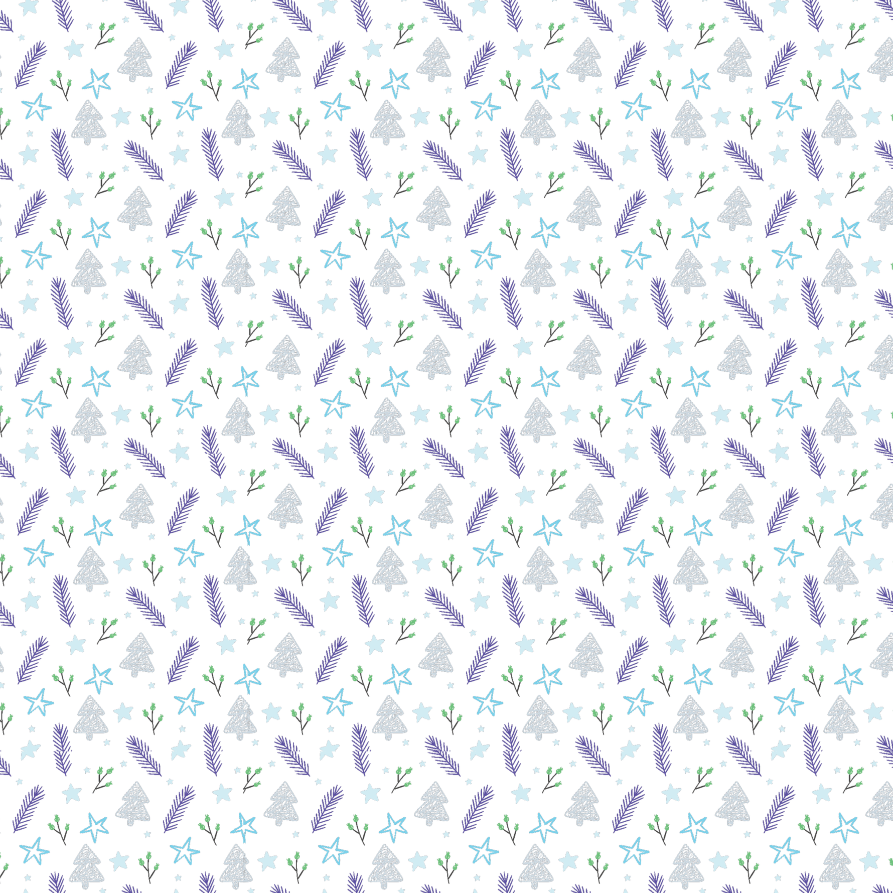 P1219 | Frosty Christmas Line Art Pattern Acrylic Sheets - CMB Pattern Acrylic