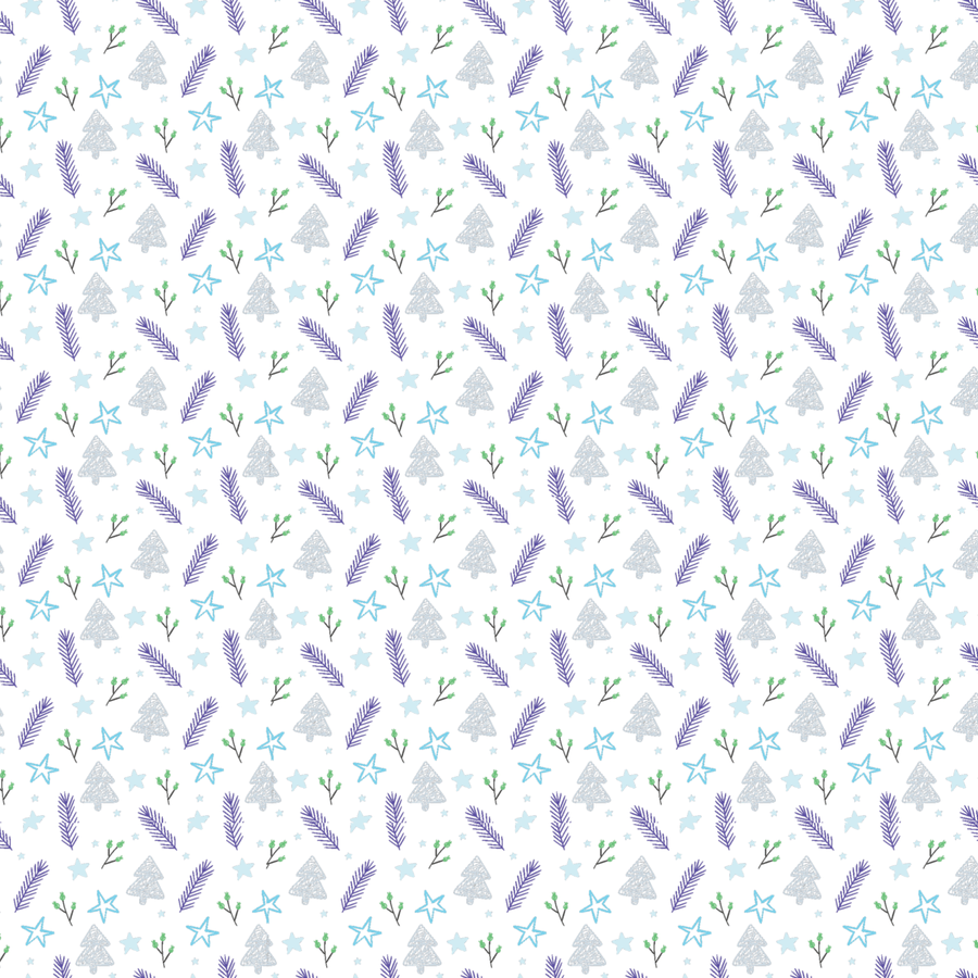 P1219 | Frosty Christmas Line Art Pattern Acrylic Sheets - CMB Pattern Acrylic