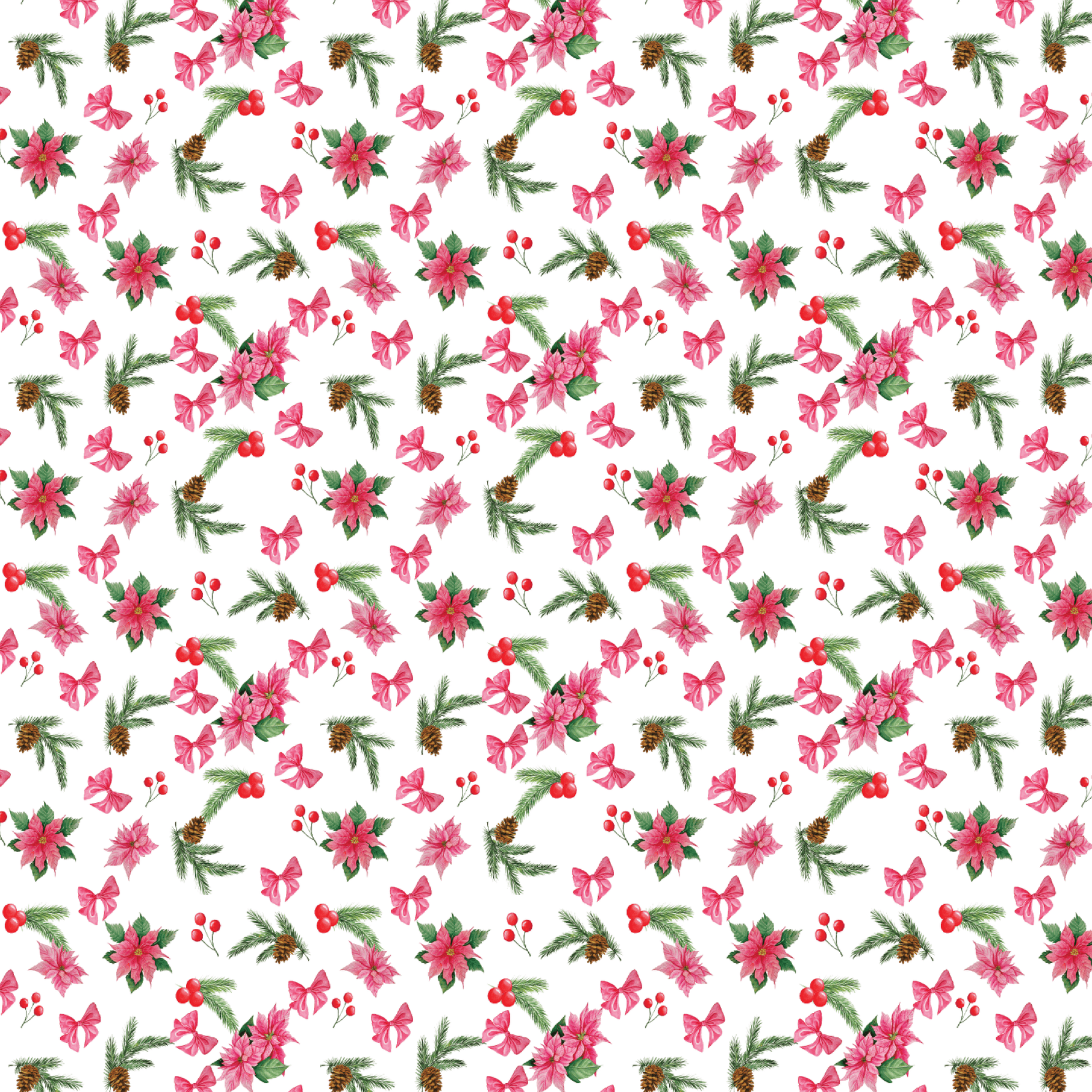 P1226 | Mistletoes & Bows Pattern Acrylic Sheets - CMB Pattern Acrylic