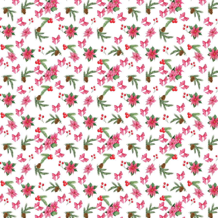 P1226 | Mistletoes & Bows Pattern Acrylic Sheets - CMB Pattern Acrylic