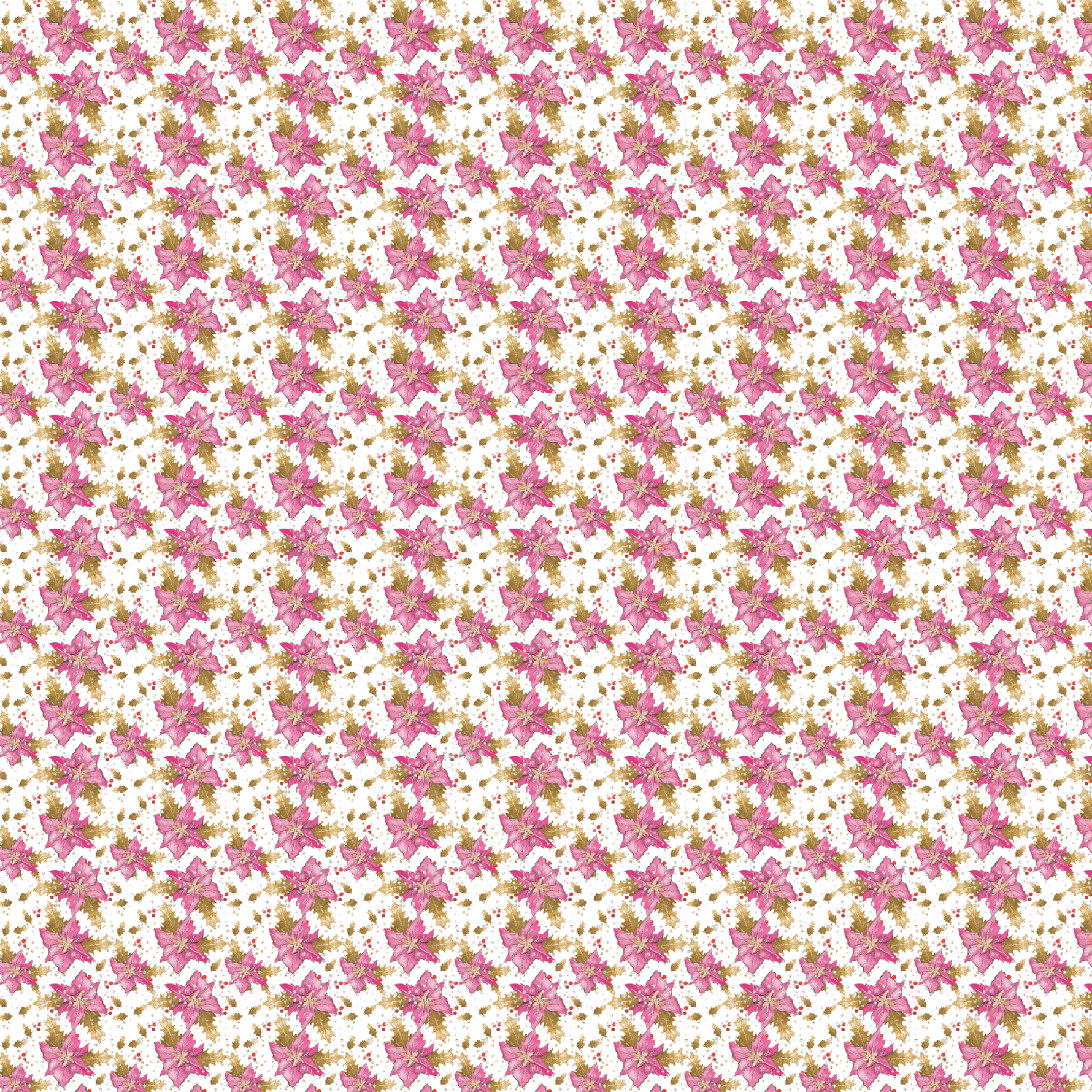 P1231 | Pink Pointsettia & Confetti Pattern Acrylic Sheets - CMB Pattern Acrylic