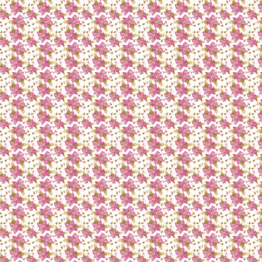 P1231 | Pink Pointsettia & Confetti Pattern Acrylic Sheets - CMB Pattern Acrylic