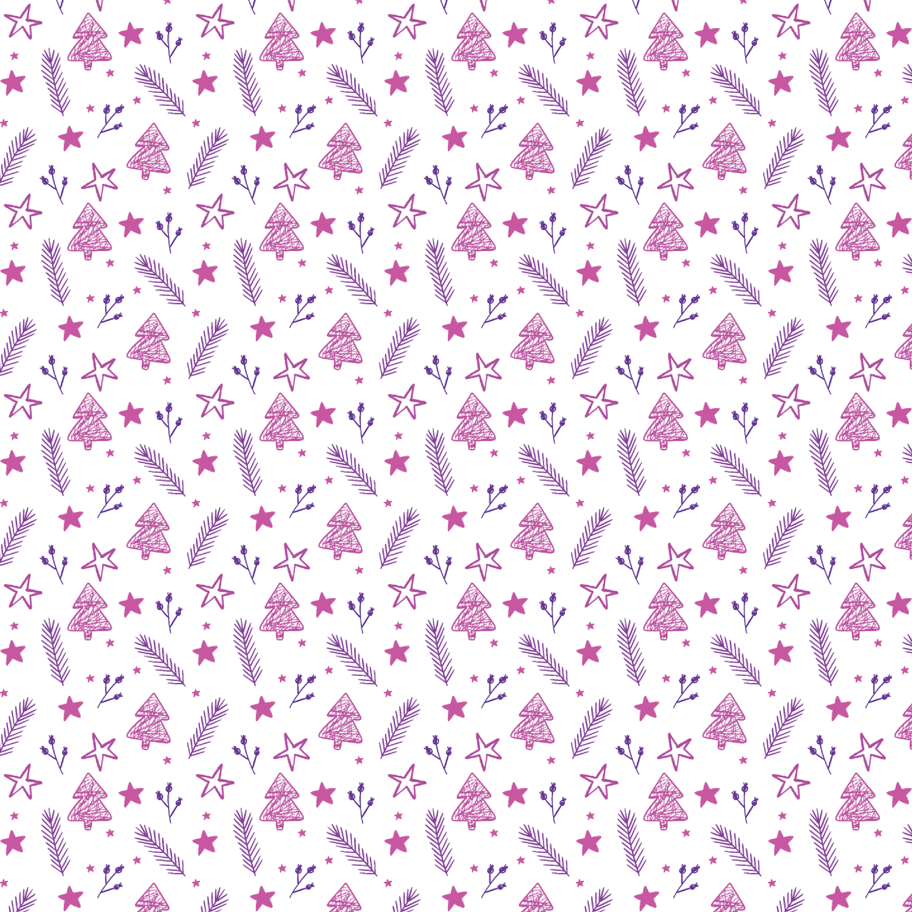 P1232 | Pinkish Purple Christmas Line Art Pattern Acrylic Sheets - CMB Pattern Acrylic