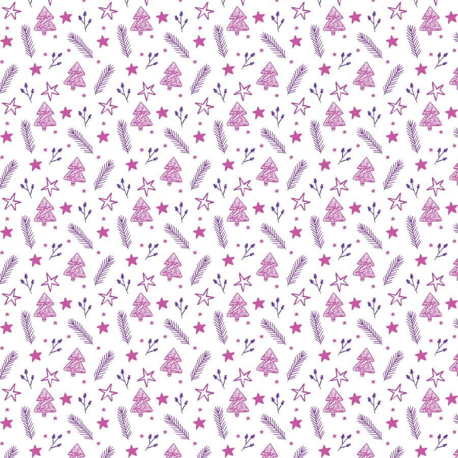 P1232 | Pinkish Purple Christmas Line Art Pattern Acrylic Sheets - CMB Pattern Acrylic