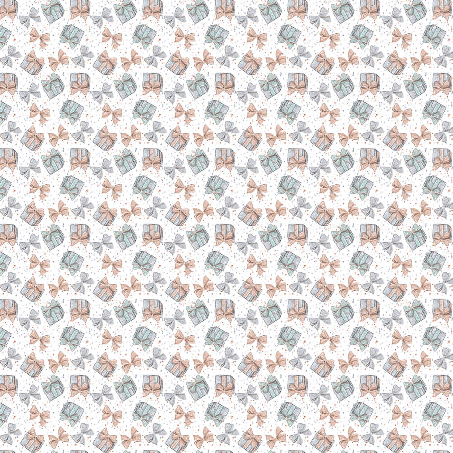 P1233 | Presents, Bows, & Confetti Pattern Acrylic Sheets - CMB Pattern Acrylic