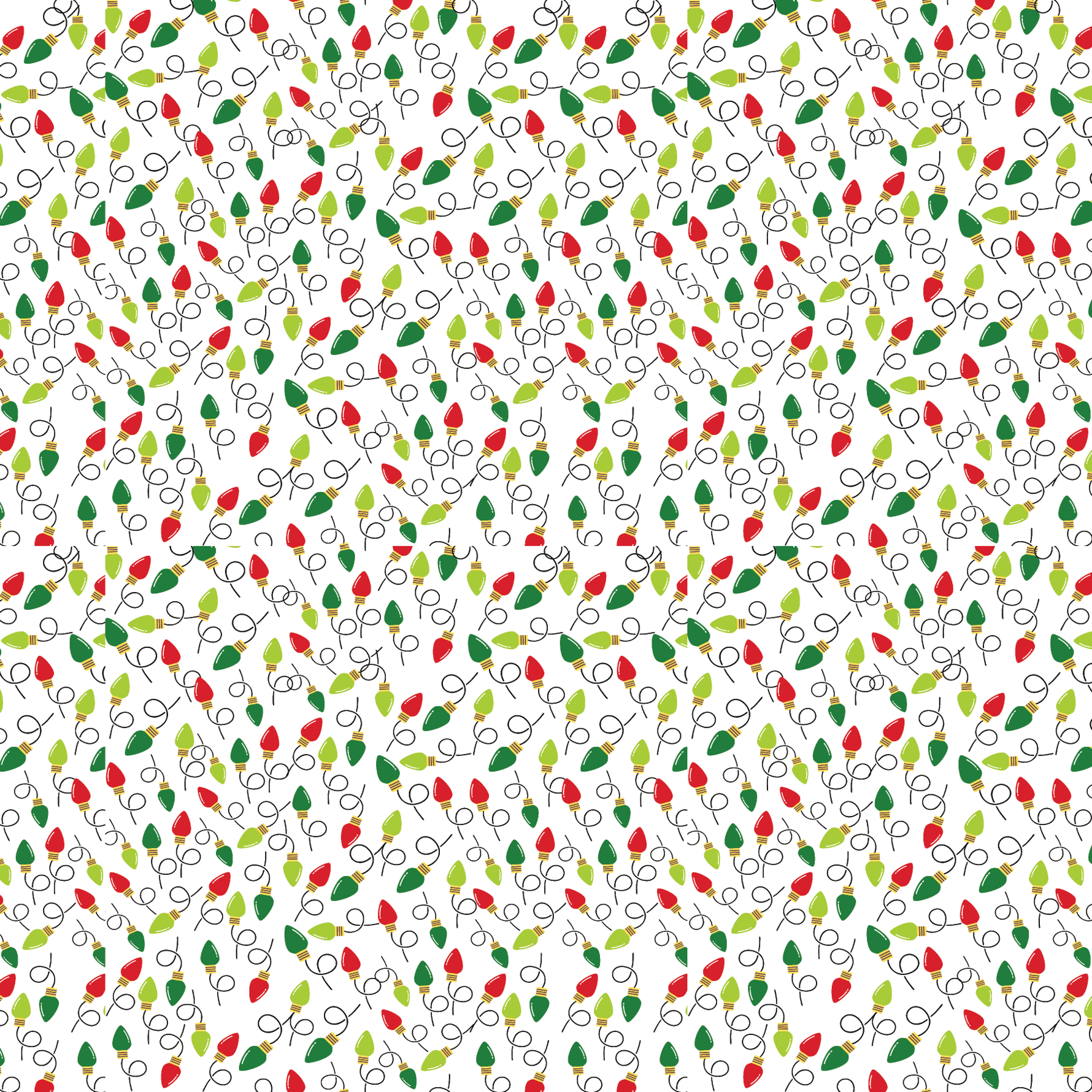 P1235 | Red & green Christmas Lights Pattern Acrylic Sheets - CMB Pattern Acrylic