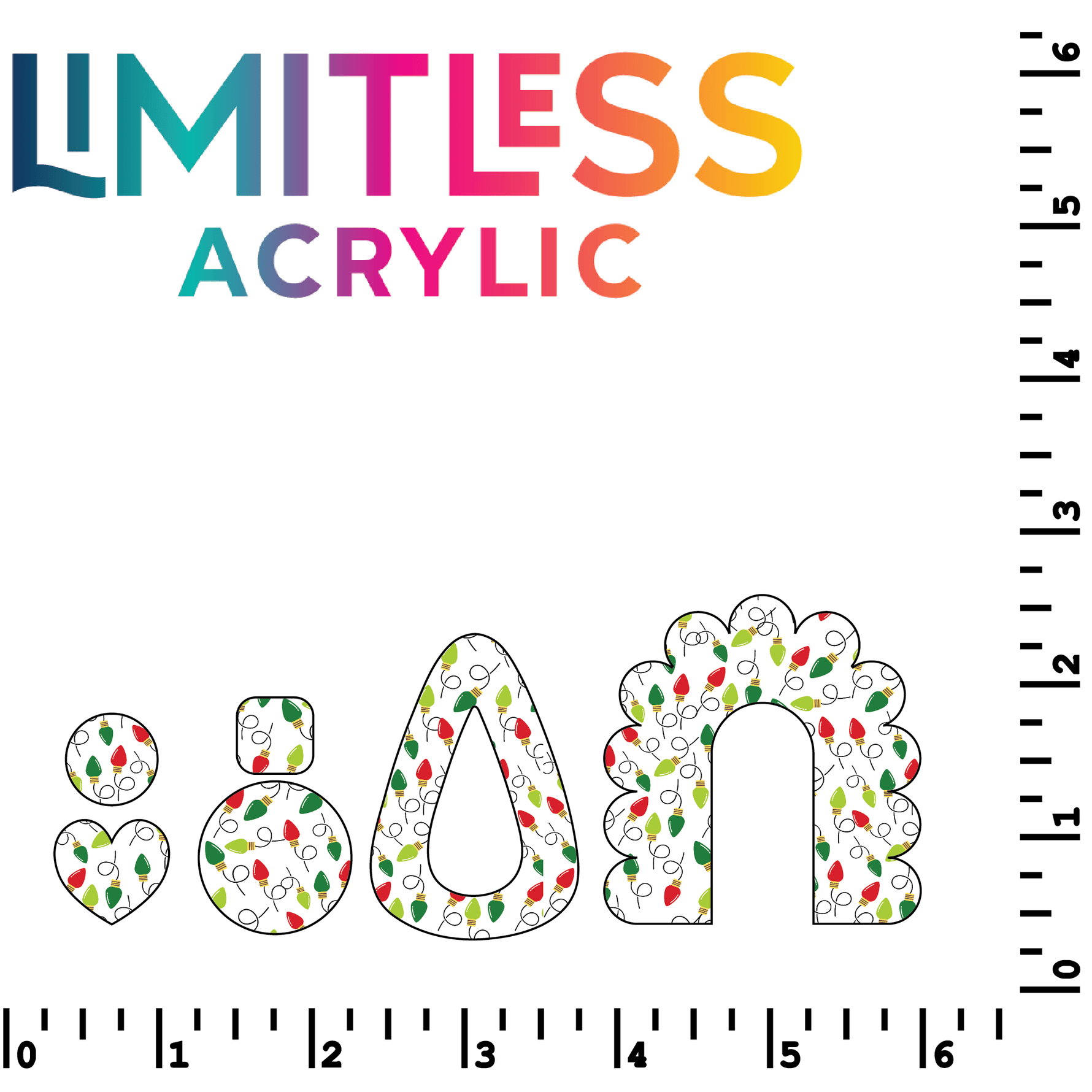 P1235 | Red & green Christmas Lights Pattern Acrylic Sheets - CMB Pattern Acrylic