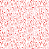 P1236 | Red Christmas Tree Line Art Pattern Acrylic Sheets - CMB Pattern Acrylic