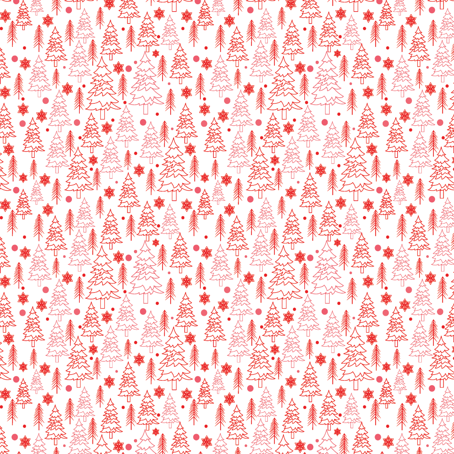 P1236 | Red Christmas Tree Line Art Pattern Acrylic Sheets - CMB Pattern Acrylic