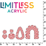 P1240 | Wavy Red Lines Pattern Acrylic Sheets - CMB Pattern Acrylic