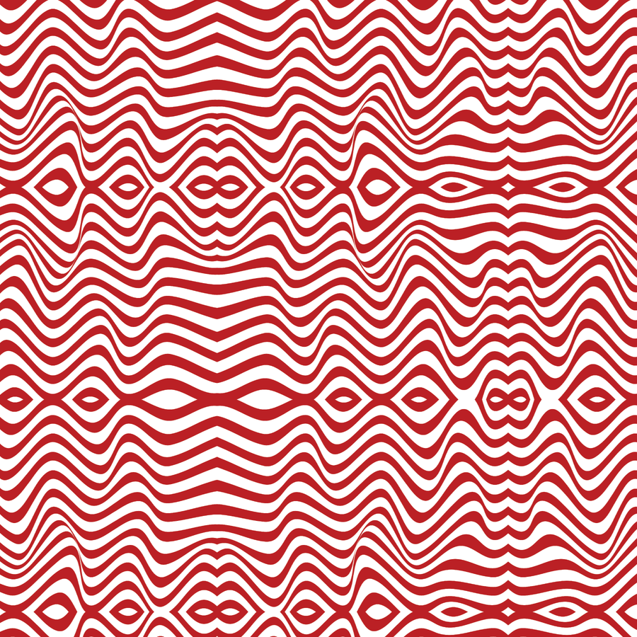 P1240 | Wavy Red Lines Pattern Acrylic Sheets - CMB Pattern Acrylic