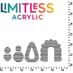 P1241 | Itty Bitty White Stripes Pattern Acrylic Sheets - CMB Pattern Acrylic