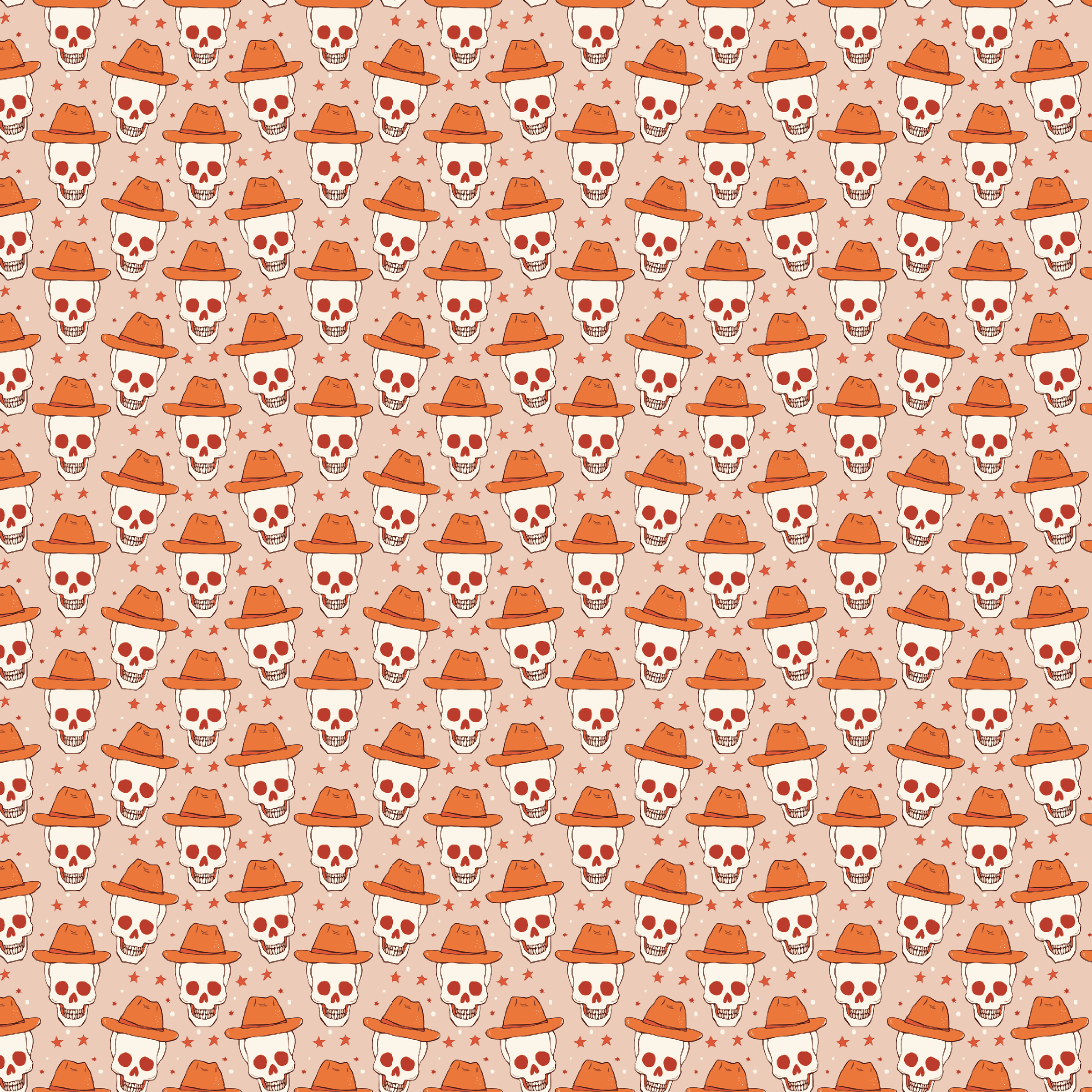 P1254 | Halloween Cowboys Pattern Acrylic Sheets - Patterns