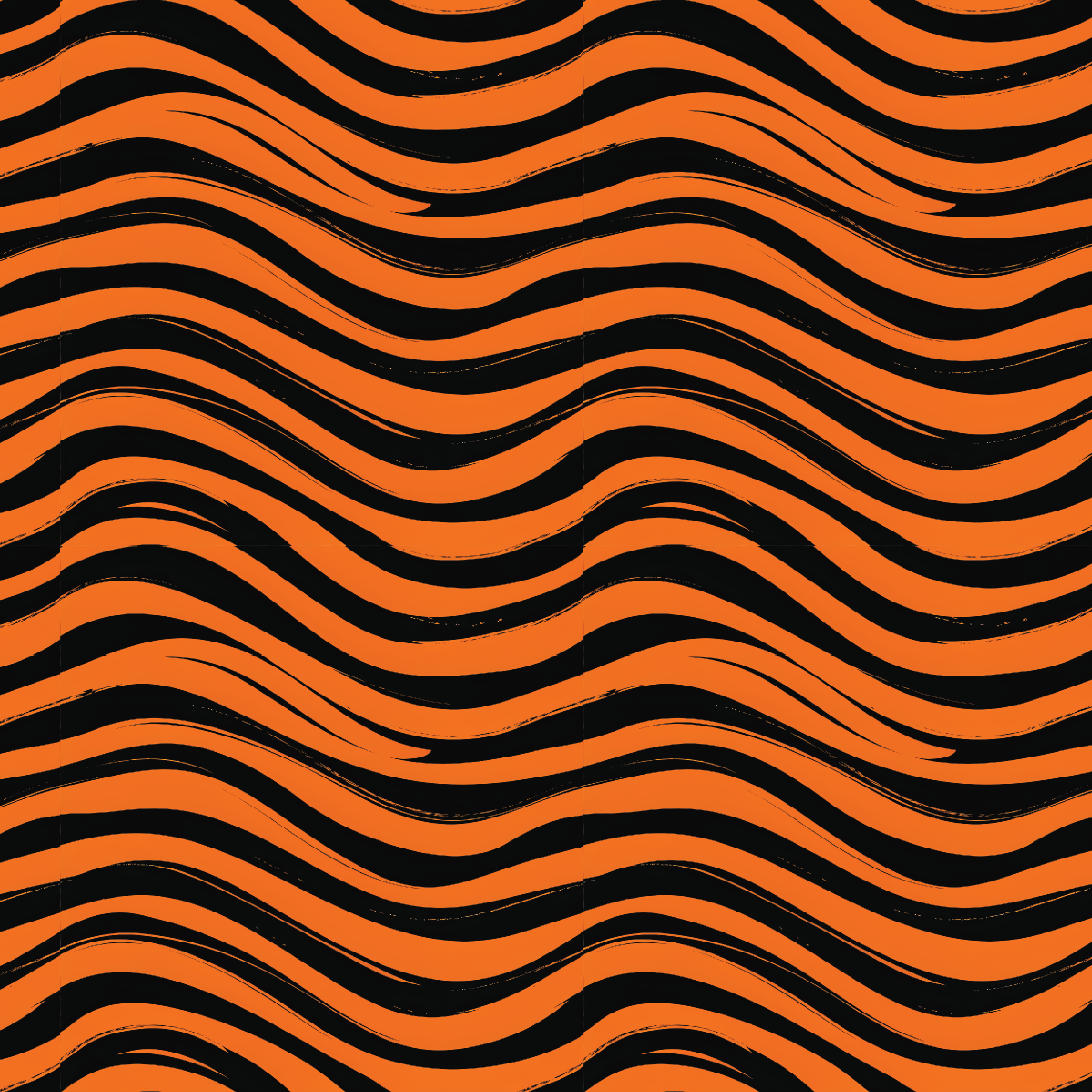 P1257 | Orange & Black Tiger Stripes Pattern Acrylic Sheets - Patterns