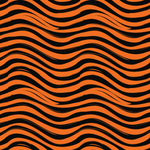 P1257 | Orange & Black Tiger Stripes Pattern Acrylic Sheets - Patterns