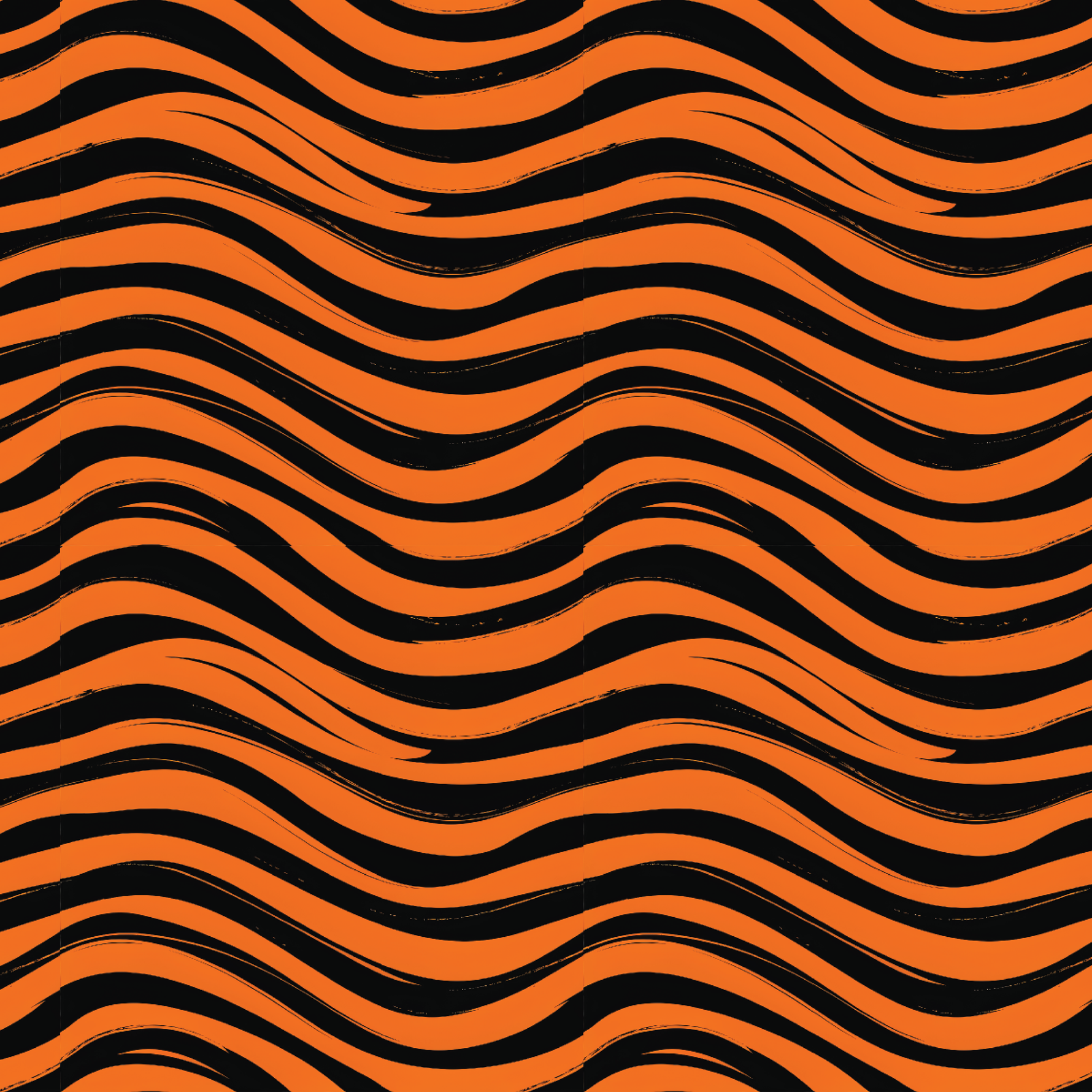 P1257 | Orange & Black Tiger Stripes Pattern Acrylic Sheets - Patterns