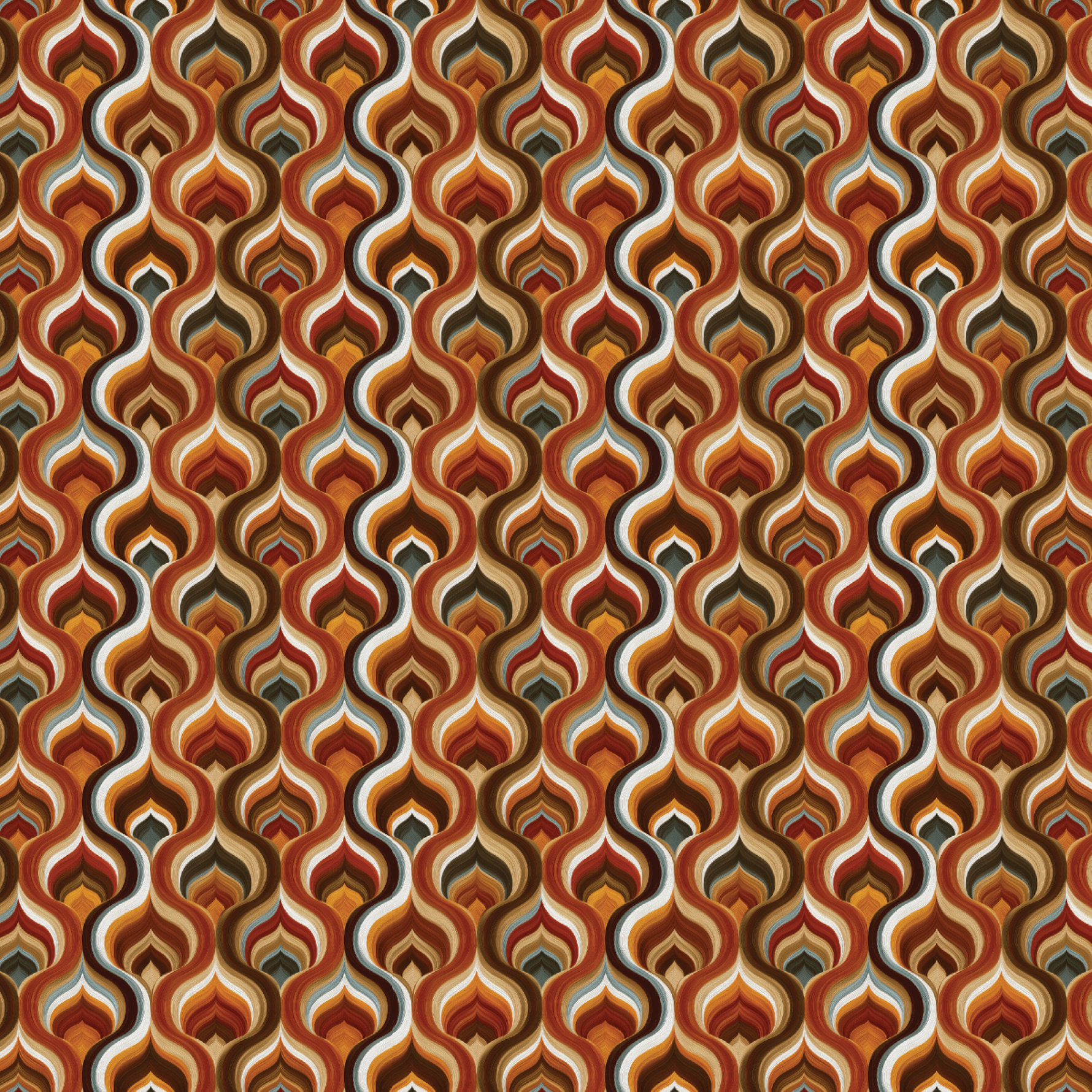 P1264 | Retro Autumn 2 Pattern Acrylic Sheets - Patterns