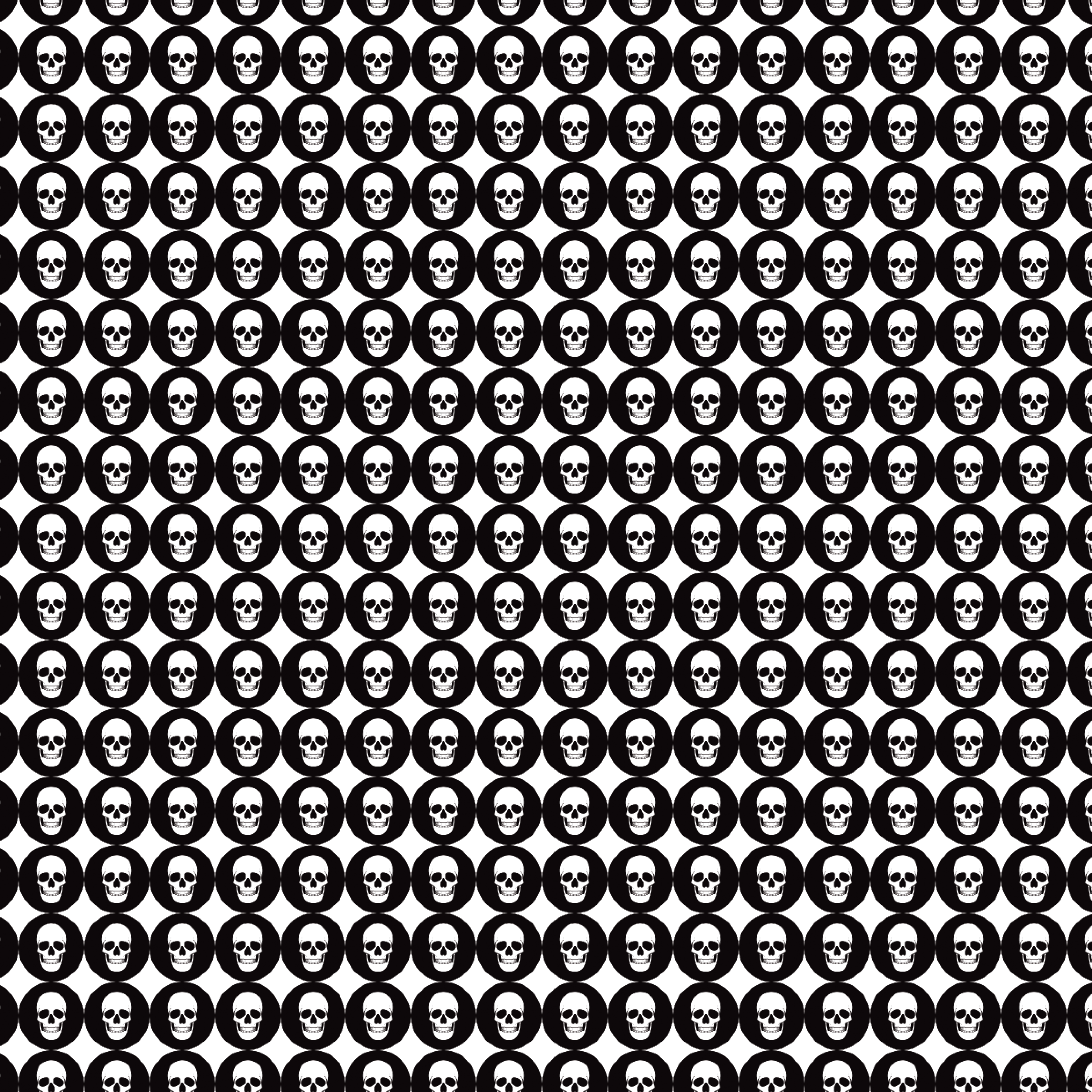 P1277 | Black & White Skulls Pattern Acrylic Sheets - Patterns