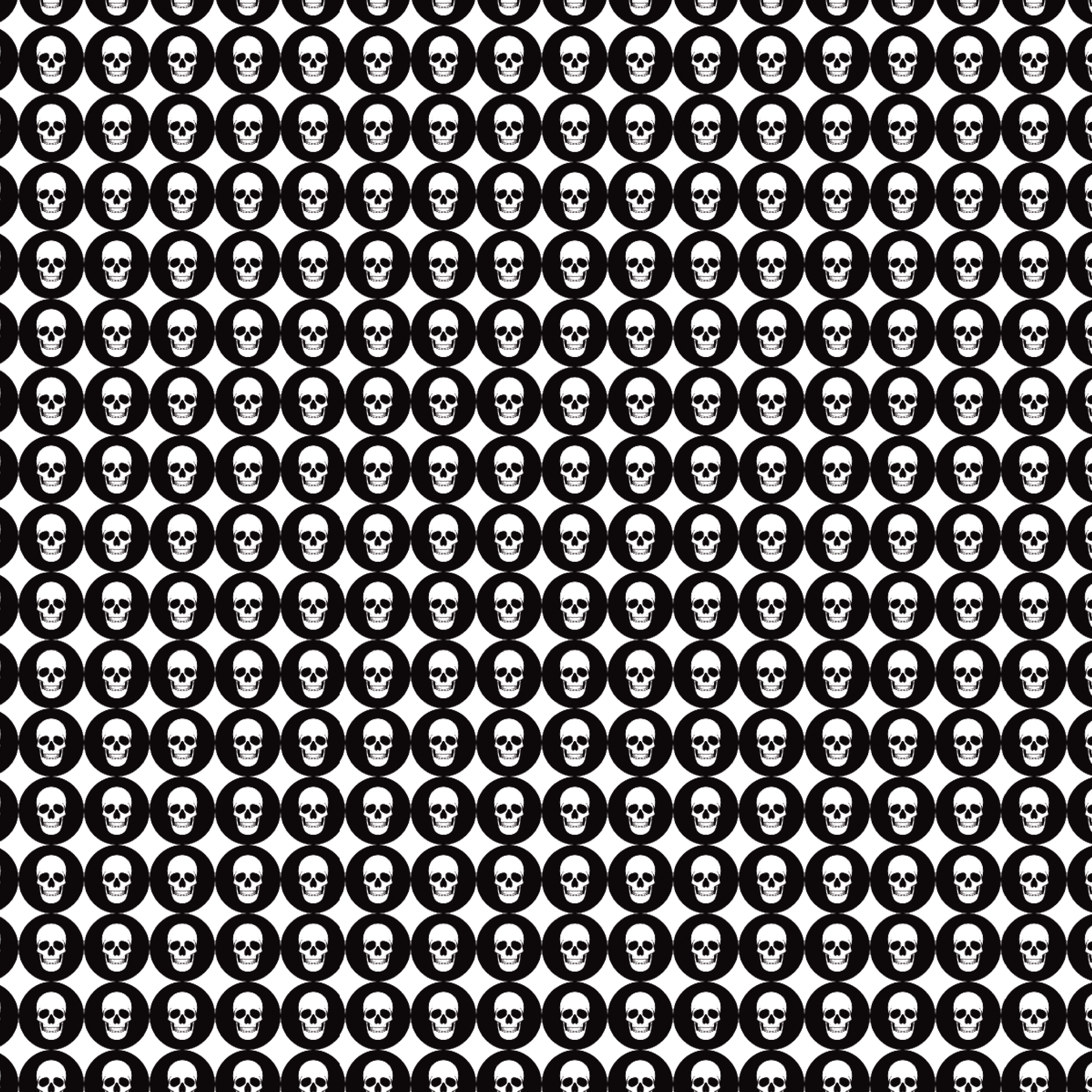 P1277 | Black & White Skulls Pattern Acrylic Sheets - Patterns