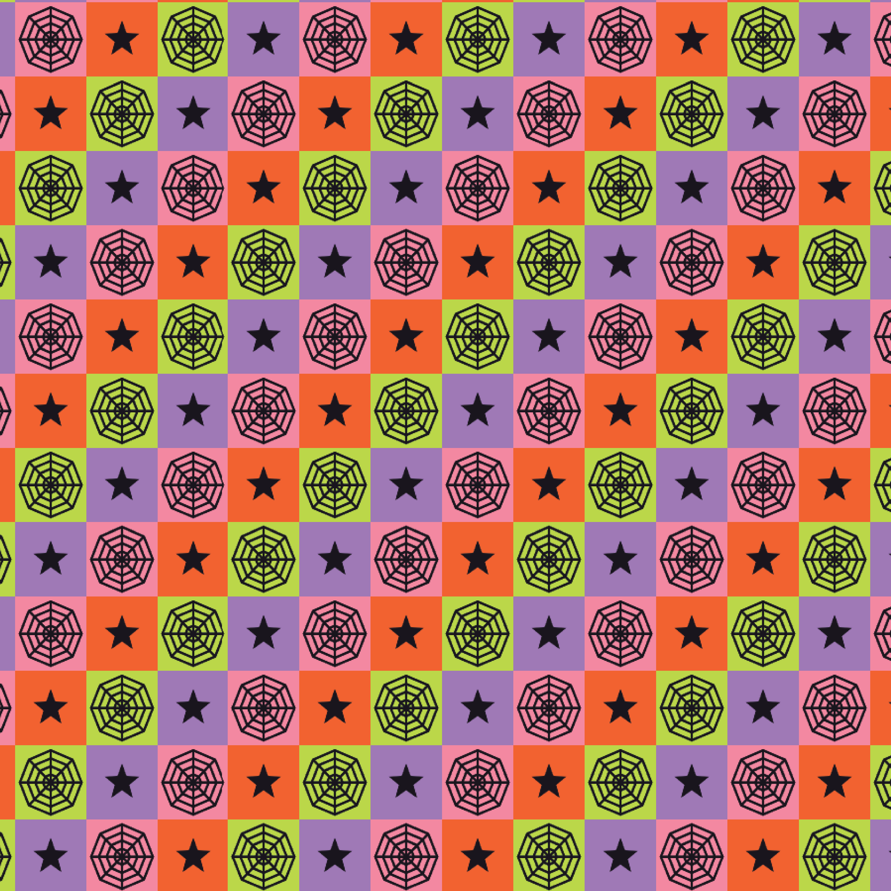 P1287 | Checkered Webs & Stars Pattern Acrylic Sheets - Patterns