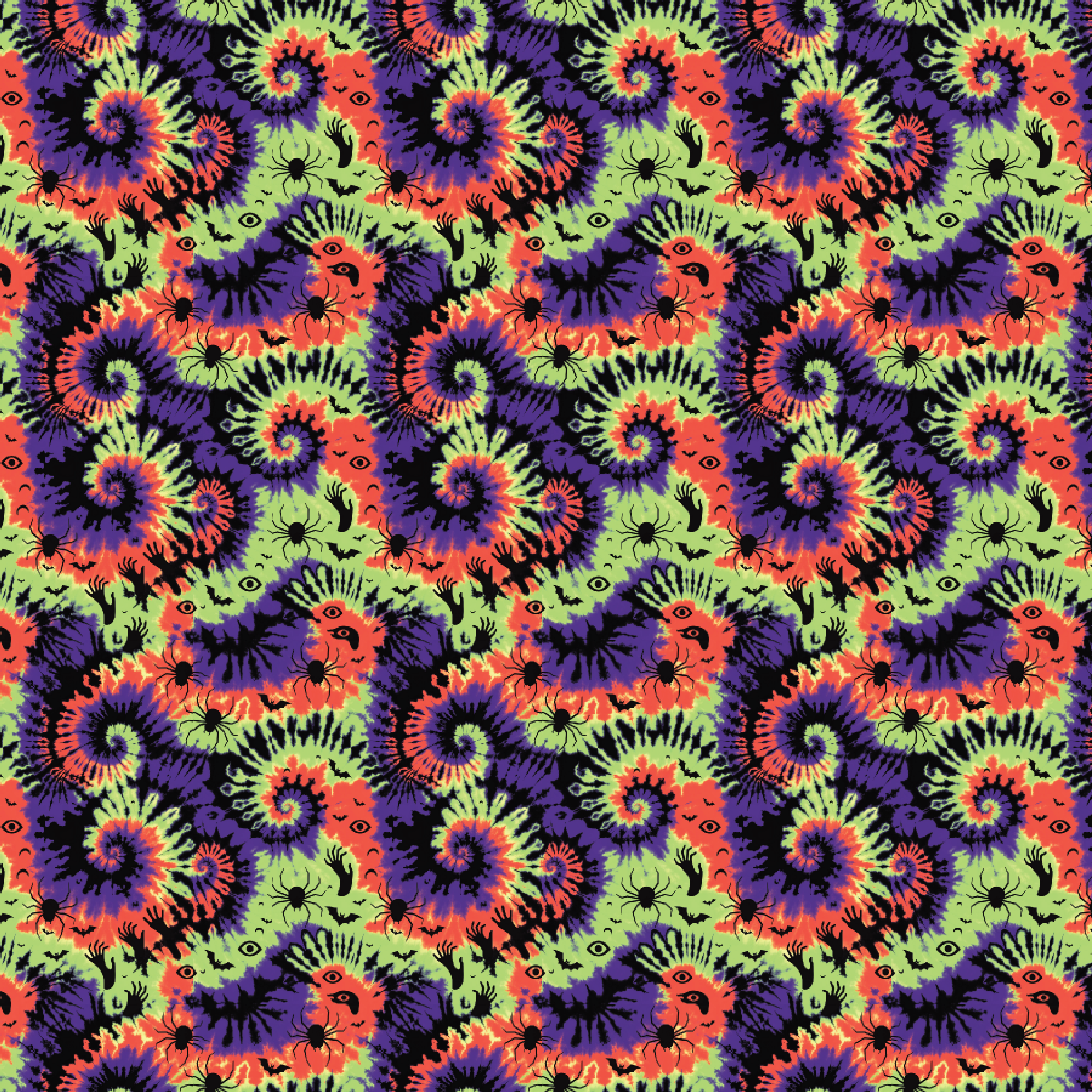 P1303 | Halloween Tie-Dye 2 Pattern Acrylic Sheets - Patterns