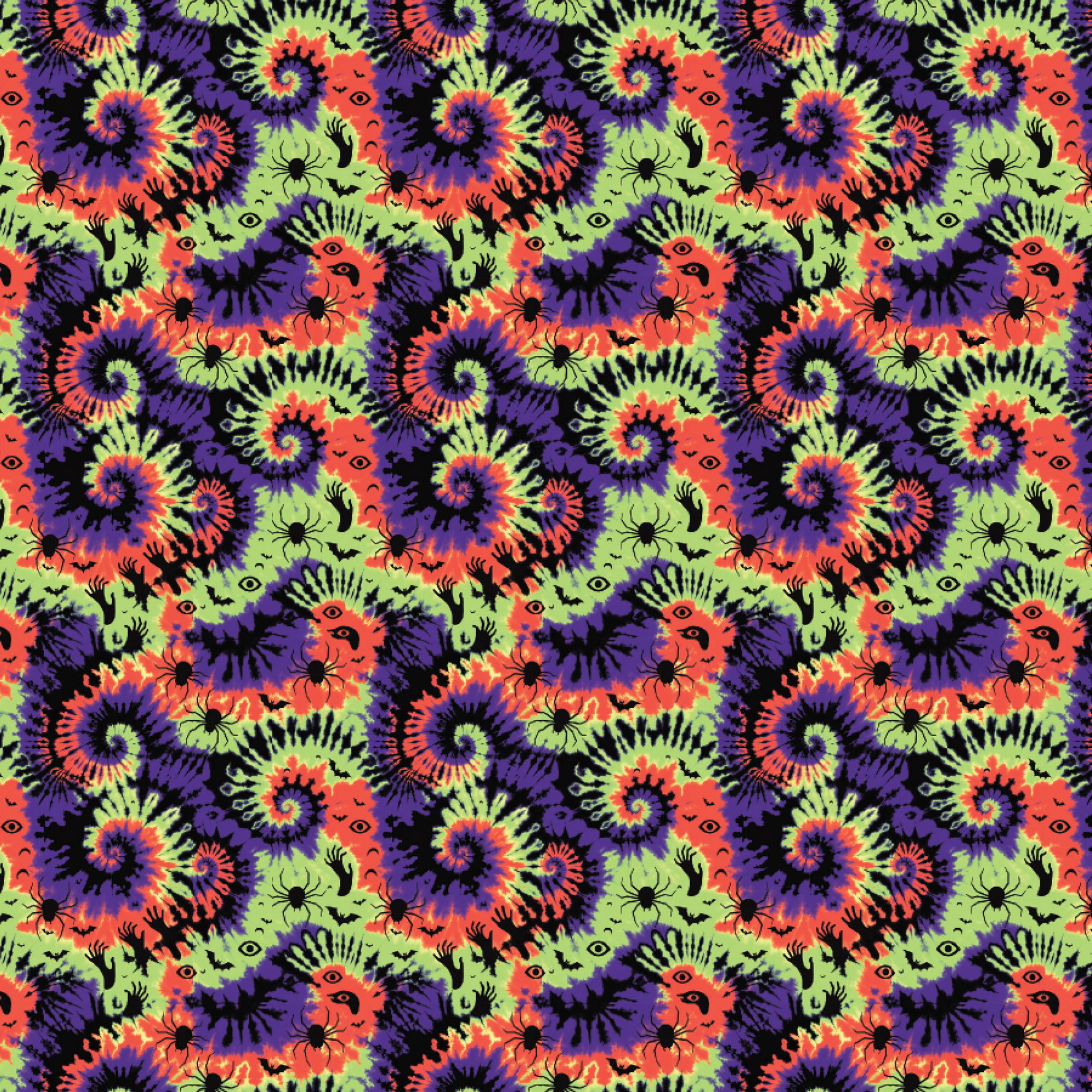 P1303 | Halloween Tie-Dye 2 Pattern Acrylic Sheets - Patterns