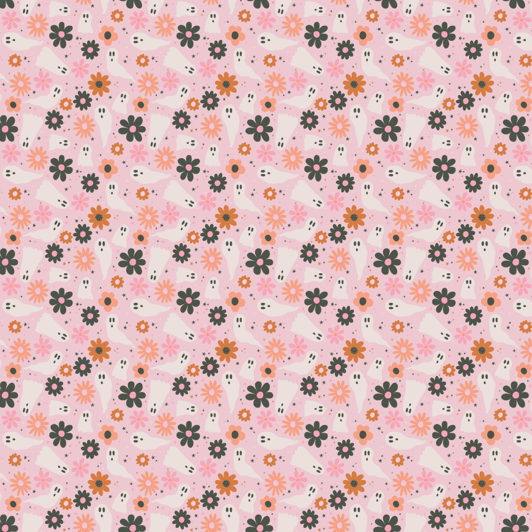 P1308 | Pink Orange Flower 2 Pattern Acrylic Sheets - Patterns