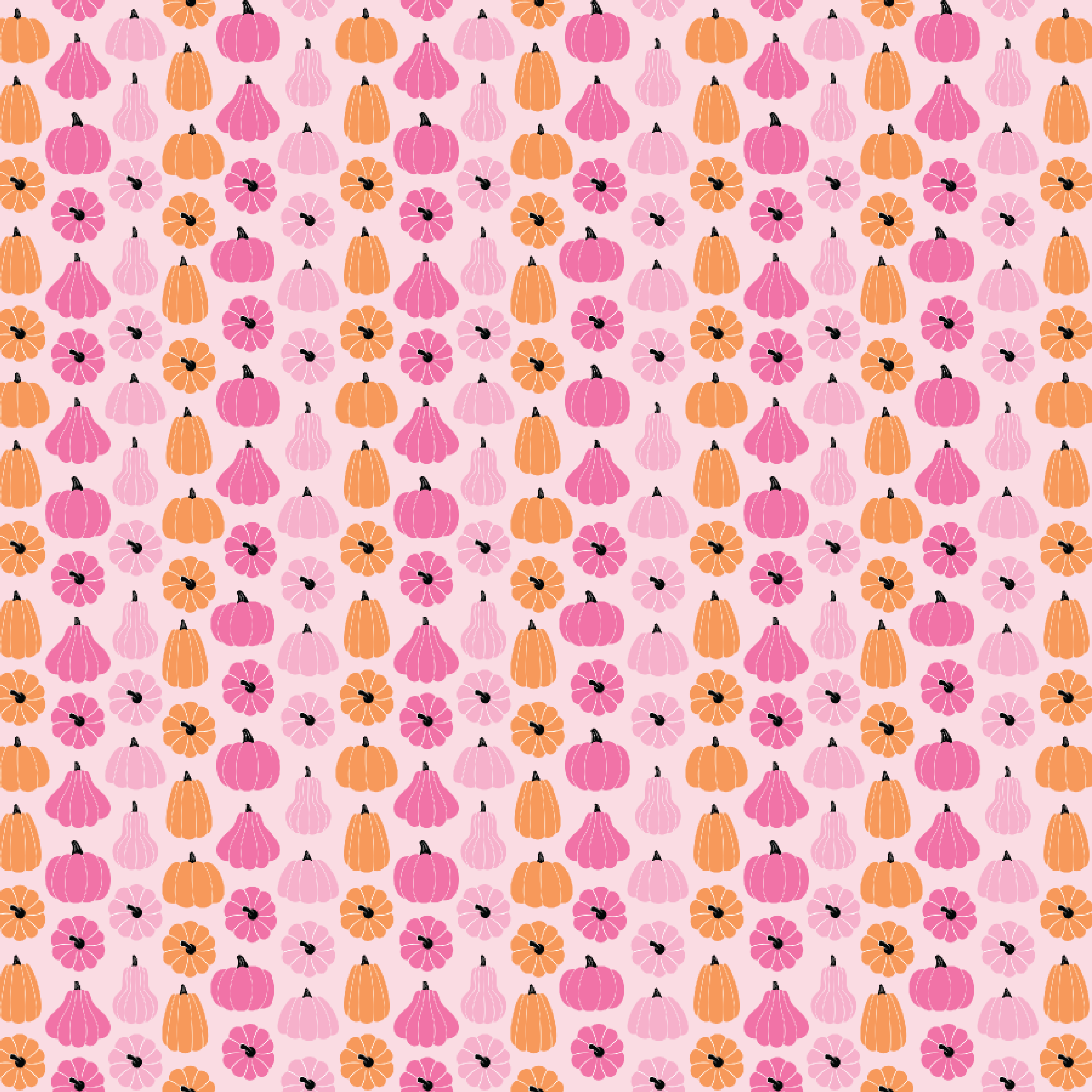 P1310 | Pink Orange Pumpkin 2 Pattern Acrylic Sheets - Patterns